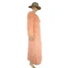 Style Radish Silk Coat Long British Kunstbont Vrouwelijke heer 2111207