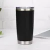 20OZ Tumbler Mat Roestvrijstalen Mok Auto Cup Met Deksel Bier Koffiemokken Vacuüm Waterfles Drinkware246C