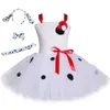 Dalmatian Girls Tutu Dress Polka Dot Tulle Flower Girl Birthday Party Dress Kids Halloween Costumes Dalmation Dog Girls Dress Up Q0716