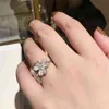 Bague en argent Sterling 2021 pour femmes, marque européenne, tendance, trèfle, fleurs, fête de mariage, bijoux de luxe, cadeaux, 925