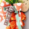 Decorative Flowers & Wreaths Tulip Wreath Easter Decoration Artificial Carrot For Front Door Spring Silk Flower Party Fistival Orname