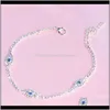 Drop Delivery 2021 Crystal Zircon Demon Eye Ankle Bracelet Alphabet Anklets For Women Foot Chain Beach Leg Bracelets Boho Jewelry Odtyh