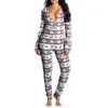 Sexy Pyjama Body Femmes À Manches Longues Romper Casual Justaucorps Tops Vêtements De Nuit Loungewear Cadeaux De Noël 211111