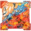 Handmatige handgerolde twill zijden sjaal Dames River Fish Printing Mode Vierkante sjaals Echarpes Foulards Femme Wrap Bandana Hijab 90CM * 90CM