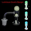 Terp Slurper Quartz Banger Luminous 빛나는 유리 구슬 진주 루비 대리석 알약 물 봉 Dab 조작 네일 베벨 ed 가장자리 블렌더