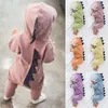 Pasgeboren baby babyjongen meisje dinosaurus hooded romper jumpsuit outfits kleding kawaii solide kleding jumpsuit voor unisex 123 Q2