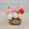 7CM 15 colori PE schiuma artificiale fiore rosa per fai da te festa nuziale bouquet centrotavola polso rose fiori casa decorazione floreale6601890