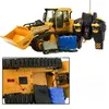 E5 Remote Control Tractor Shovel Toy, Electric/RC Car, Bulldozer, 2,4 g 5-kanalkanal Engineering Vehicle, med simuleringsljusljus, julkid födelsedagspresent, 2-2
