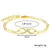 Link Chain Copper Religious Bracelets Multicolor Infinity Symbol Cross Clear Rhinestone 18cm Long 1 Piece Trum22