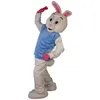 Hallowee Kawaii Costume de mascotte de lapin de qualité supérieure Dessin animé Anime Thème Carnaval Adulte Robe Unisexe Robe De Noël Partie d'anniversaire de Noël Outfit