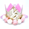 Eerste verjaardagsfeest Decoratieve hoeden, prinseskronen, 1, 2 3 4 baby-nummers, Haaraccessoires voor kinderen