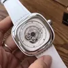 SeeVen Friday Men's Watch Size 47mmx47 Automatisk japansk rörelse Gummi Watchband Dial Wood Material263f