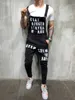 Hip Hop Fashion Mäns Ripped Jeans Jumpsuits Hi Street Distressed Denim Bib Overaller för Man Suspender Byxor Storlek S-XXXL X0723