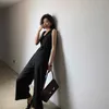 Kvinnor Jumpsuit Sexig elegant dam ärmlös snörning Jumpsuits Casual Tunic Long Rompers Streetwear outfit kläder 210608