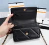 Klassische Luxus-Modemarken-Geldbörse, Vintage-Damenhandtasche aus braunem Leder, Designer-Umhängetasche mit Kette, Großhandel 6868