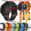 20 22 26mm Straps Watchband Sport Silicone Bands With Quick Fit Adapter Metal Buckle for Garmin Fenix 5 5X Plus 6 6X Pro 3HR 935