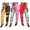 Cm.yaya Sportwear Dames Bandanna Paisley Print Jogger Broek Activewear Mode Patchwork Broek Gedrapeerde Joggingbroek 210925