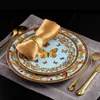 Naczynia płytki Ceramiczne obiadowe tableware kości Chiny zestaw porcelanowy deser tacy stek przekąski ciasto motyl wzór