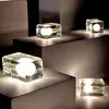 luminárias de mesa de vidro cristalino