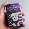 6 färger kreativ cigarettväska Trump gör Amerika bra igen Aluminium Alloy Clamshell magnet cigarettkåpa