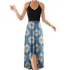 Casual jurken voor vrouwen Maxi dames mouwloze bloemendrukstrand Lange losse jurk Abiti Donna Primavera Estate 2023
