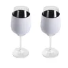 Drinkware Poignée Cas Sublimation Blanc 10 oz 12 oz Verre À Vin Tumbler Néoprène Isolant Manches Titulaire Couverture Pour DIY Ornements RRA10707