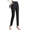 Femmes élastique taille haute Harem pantalon pour femmes Style coréen bureau dame travail formel pantalon rouge noir bleu grande taille 4XL 5XL Q0801