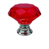 30mm Diamond Crystal Glass Deur Knoppen Ladekast Meubels Handvat Knop Schroef Meubels Accessoires