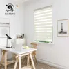 Luz de filtragem Zebra Roller Tons de cor liso Cortinas 210722