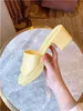 2021-S Femmes Caoutchouc Talon Haut Diapositive Sandale 6cm Plate-Forme Pantoufle Rose Vert Bonbons Couleurs En Plein Air Plage Diapositives Pantoufles Tongs Avec