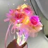 Kreative Valentinstag Geschenke vorhanden Beleuchtete Geburtstagsgeschenk glühende Rosenblumenstift bunte künstliche Blumen