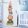 Creative mignon dessin animé sticker mural bébé chambre décoration murale décor à la maison autocollants enfants chambre décoration porte autocollants auto-adhésif 210705