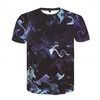 Verão 3D Impresso T-shirt Homens Casuais Redondo Pescoço De Manga Curta Homens T-shirt Moda Starry Sky Harajuku Hip Hop Tee Tops 210507