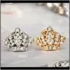 Pins in stile gioielli pieni spille di strass per spille per donne intarsio cristallo corona collare spilla pS1047 j7eva