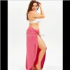 Casual Womens Apparel Drop Delivery 2021 S5Xl Women Bikini Cover Up Wrap Solid Color Beach Maxi Sexy Backless Slip Dresses Gallus Dress Beach