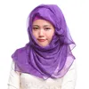 Imitation Soie Écharpe Malaysia Femmes Head Foulard Muslim Mode Muslim Hijab pour voile Isamic Head Wrap Soft Solid Color Bandanas