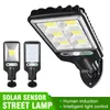 18led 72cob 30cob Słoneczny Światło Ściana PIR Czujnik Kontrola czujnika 3 Tryby Wodoodporne Outdoor Garden Lights Zdalne sterowanie