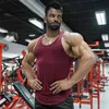 Muscleguys Solid Gym Abbigliamento Fitness Mens Stringer Tank Top Bodybuilding Camicia senza maniche Muscle Vest Workout Singlets Tanktop 210421