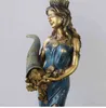 С завязанными глазами статуя Фортуны - древнегреческая римская богиня фортуны и скульптуры удачи в премиум-классном бронзе 211105
