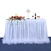 Jupe de table Nappe Mariage Tulle Anniversaire Anniversaire Banquet De Noël Festival Accueil Textile Décoration Enjolture