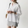 COREA Fashion Donne Manica lunga Allentati Camicie bianche Abbinamenti Casual Casual Blouses Femminile Blusas Plus Size Top S153 210512