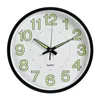 Horloges murales 12 pouces/30 cm horloge simple mouvement décoratif lumineux pour la maison salon (noir)