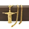 fjxpMens Collana Hip Hop Gioielli Acciaio inossidabile JESUS Pezzo Ciondolo Oro di alta qualità Nec