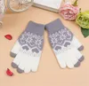 Party Favor Creative Fashion Snowflake Printing Rękawiczki Telefon komórkowy Ekran dotykowy z dzianiny Zima Gruba Ciepła Dorosłych Rękawica Mężczyźni Kobiety CCA9877