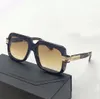 Vitnage 607 Crystal Gold Square Sunglasses Blue Gradient Men Fashion Sun Glasses for Women gafa de sol with Box