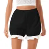 Shorts pour femmes femmes belle Lolita volants filles vêtements de nuit femme de chambre jeu de rôle Costume couleur bloc ceinture élastique Bloomers