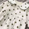 Milancel Winter Meisjes Kleding Polka Dot Jongens Rompertjes Thickn Lining Peuter Jumpsuits Infant Corduroy 220106