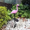 Lampade da prato inglese Nordic Bird Lamp Flamingo Solar Power Energy Courtyard Garden Fence LED Outdoor Impermeabile Arredamento esterno