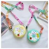 Bella borsa a tracolla in gel di silice per bambini Cartoon Fruit Baby Kids Crossbody Bags Cute Boys Girls Donut Coin Purse Mini Wallet