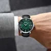 Zegarki Mężczyźni Sport Chronograf Zegar Biden Luksusowy Top Brand Gold Business Wrist Zegarki Zegarki mechaniczne dla mężczyzn Green Q0902